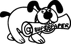 SUPERPAPERDOG filled with white